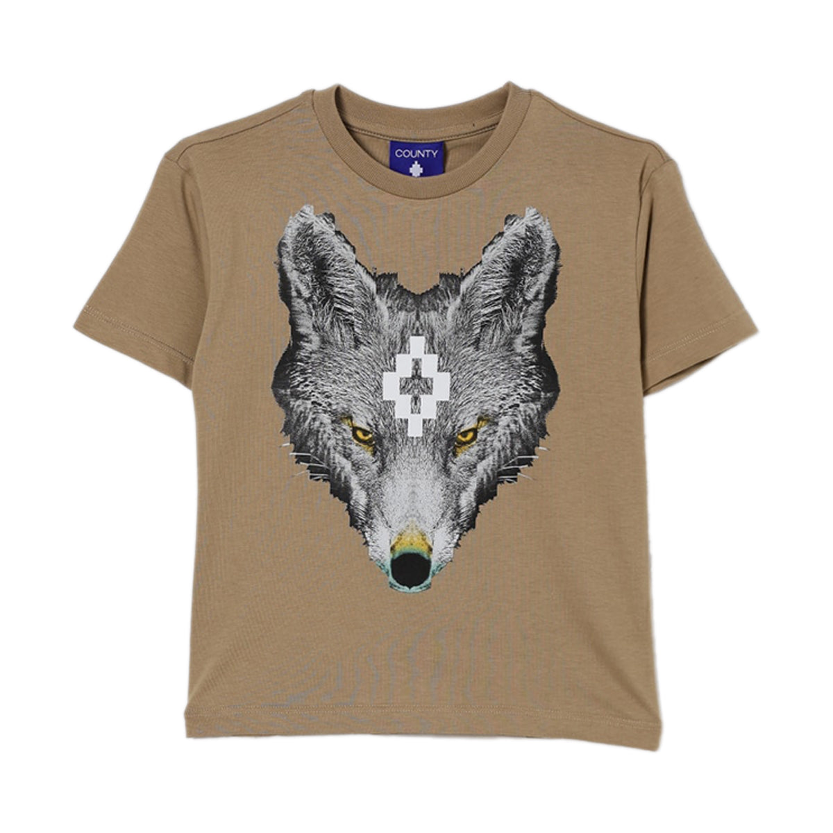 Shirt Marcelo Burlon con stampa lupo vista frontale 