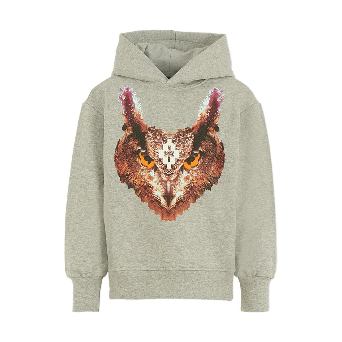 Felpa Marcelo Burlon con stampa gufo vista frontale 